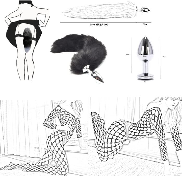 32Pcs SM Bondage Restraint Vibrator Silicone Anal Plug Dildo Sex Toys for Butt plug2 Color - Image 5