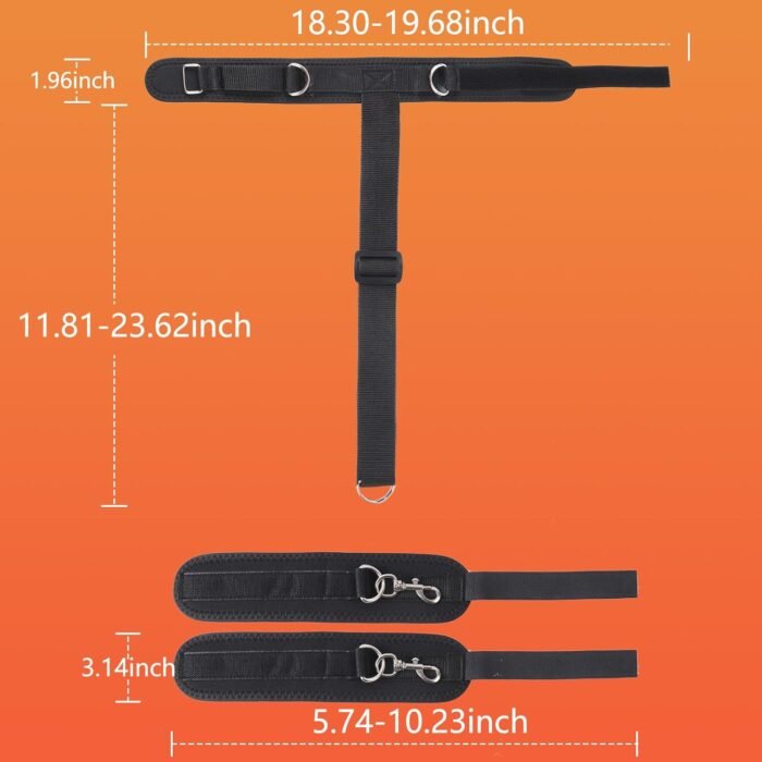 BDSM Sex Bondage Neck to Wrist Restraints Kit, Sex Toys for Couple Adjustable Behind Back Handcuffs Bondage Restraints Set, Bed SM Adult Sex Game Play, Sex Toys for Women Man Beginner - Image 5