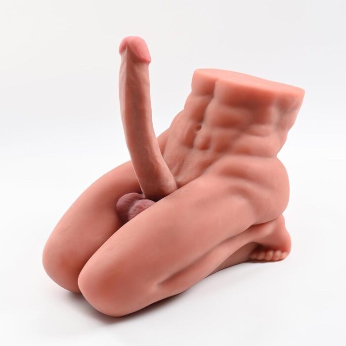 14LB Sex Love Doll with 8.26in Flexible Huge Dildo for Women, Lifelike 3D Muscular Male Torso Sex Dolls with Tight Anal for Male, Big Penis Sex Toy for Women/Man Threesome Couple Sex Fun