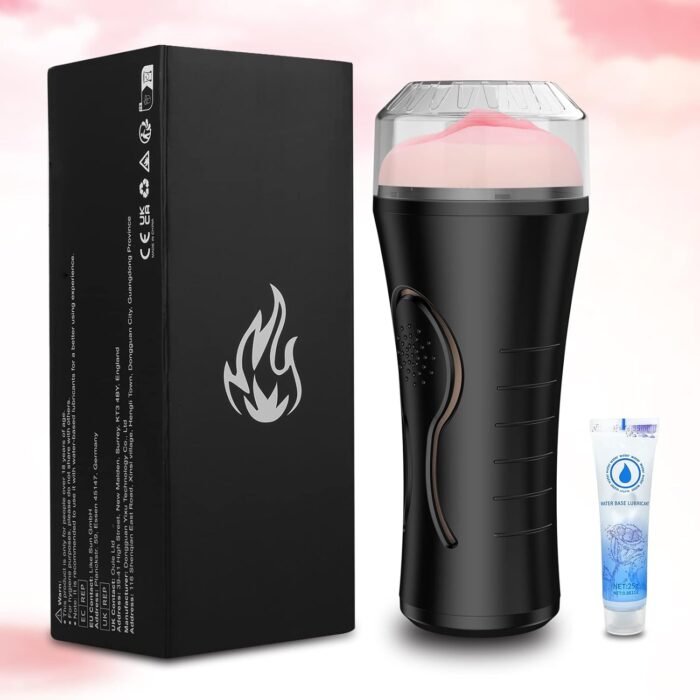 Mens Sex Toys Male Masturbator, Vibrating Masturbator Squeezable Pocket Pussy for Men with 7.5" Depth Lifelike Textured Vagina, Plump and Soft Fleshy Masturbating Stroker Toys, Adult Sex Toys for Men - Image 6