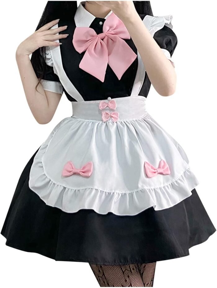 Anime French Maid Apron Lolita Fancy Dress Cosplay Costume Cute Maid Dresses Sexy Lingerie for Women Naughty Sex Play