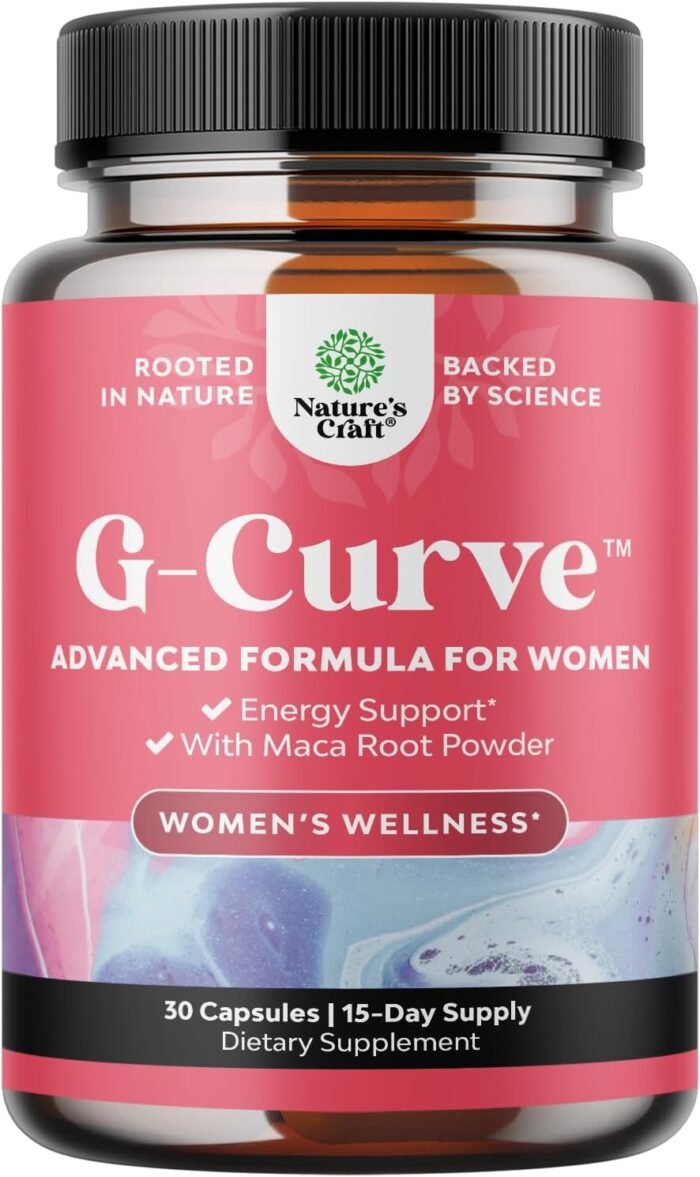 Natures Craft G Curve Horny Goat Weed for Women - Invigorating Feminine Blend with Maca Root Female and Tribulus Terrestris Enhanced Energy Mood Performance