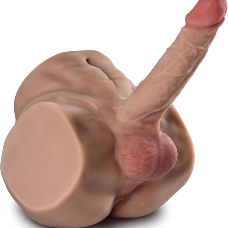10.7 LB Male Sex Doll with Flexiable 360° Realistic Dildo, 2 in1 Adult Torso Sex Dolls with Huge Cock for Female Masturbation, Tight Anal Butt for Gay Sex Toys, Unisex Masturbator for Men Women Couple
