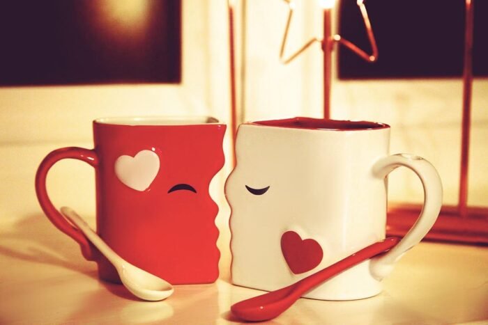 Kissing Mugs Set, Anniversary & Wedding Gifts, Exquisitely Crafted Two Large Cups & Spoons for Couples, For Him and Her on Valentines, Birthday, Engagement by Blu Devil - Image 6