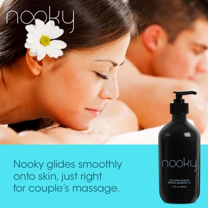 Nooky Massage Oil with Fractionated Coconut Oil for Massaging 16 Ounce (Coconut) - Image 3