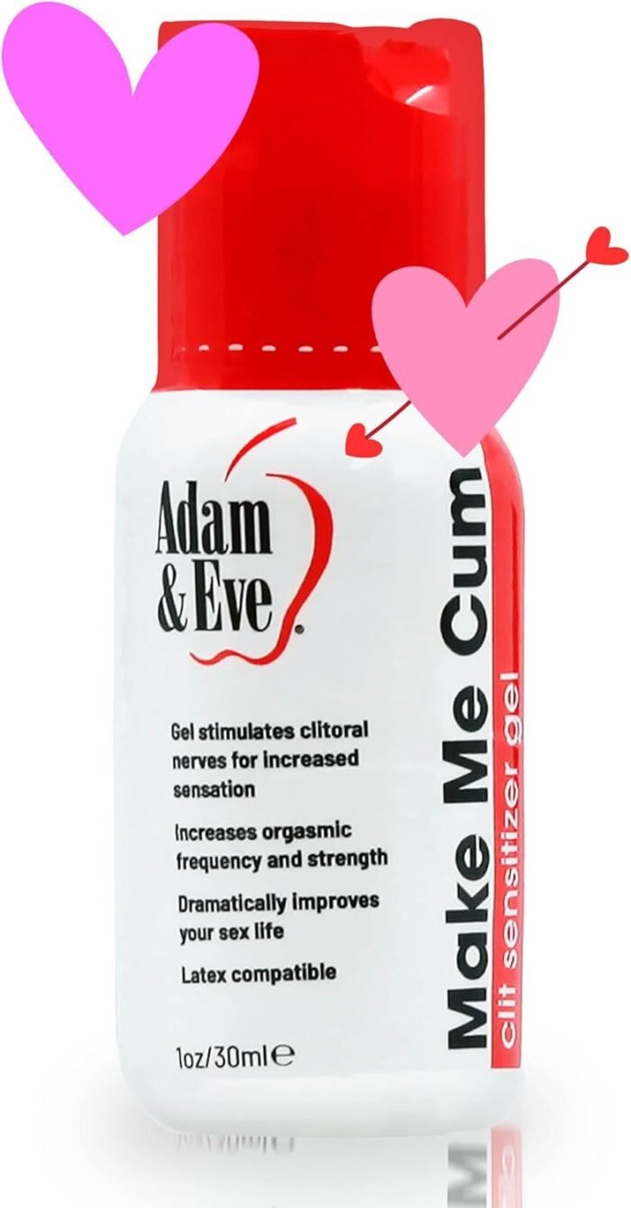 Adam & Eve Make Me Cum Water Based Clitoral Sensitizer Clear Gel - Personal Sexual Lubricant for Women - Increases Sensitivity for Stronger Orgasm - Lube for Sex and Masturbation - Clear 1 oz.
