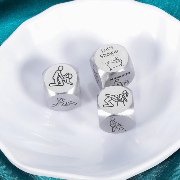 Sex Dice Adult Sex Toys Couples Games Date Night Dice Ideas Gifts for Boyfriend Girlfriend Romantic Gifts for Husband Wife Birthday Anniversary Steel Gift for Men Women Stocking Stuffer Valentines Day - Image 7