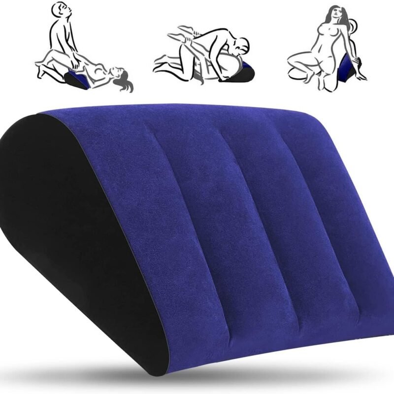 1pcs PVC Flocking Sex Cushion Body Support Pillow for Couple Positioning for Deeper Position Sex Wedge Inflatable Triangle Sex Pillow Travel Pillow Sweater hh-09o