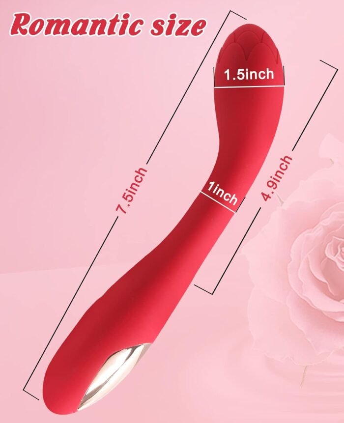 Alovegarden Clitoral G-Spot Powerful Rose Vibrator, Waterproof Dildo Clit Stimulator with 10 Vibration Modes, Softer and Flexible Sex Toy for Women, Clitoral Vibrator (Red) - Image 7