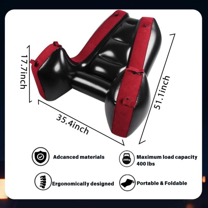 Sex Sofa Inflatable with Electirc Inflator Sex Furniture Split Leg Type Sex Chair Cushion Ramp with Bondage BDSM Position Support Pillow Multifunctional Ramps for Couple Position Adults Toys - Image 6