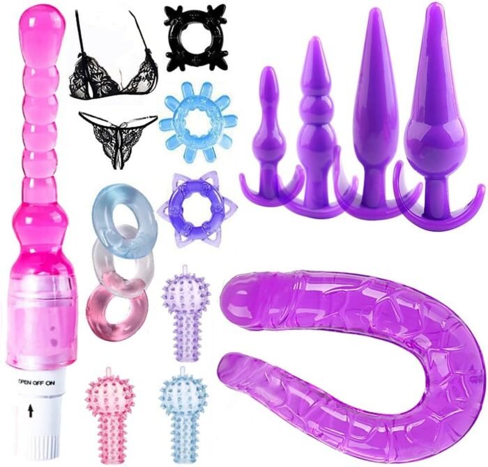 Anal Plug Beads Training Sets 16 Pcs BDSM Bondage Restraint Strap SM Sex Toys for Women and Couples