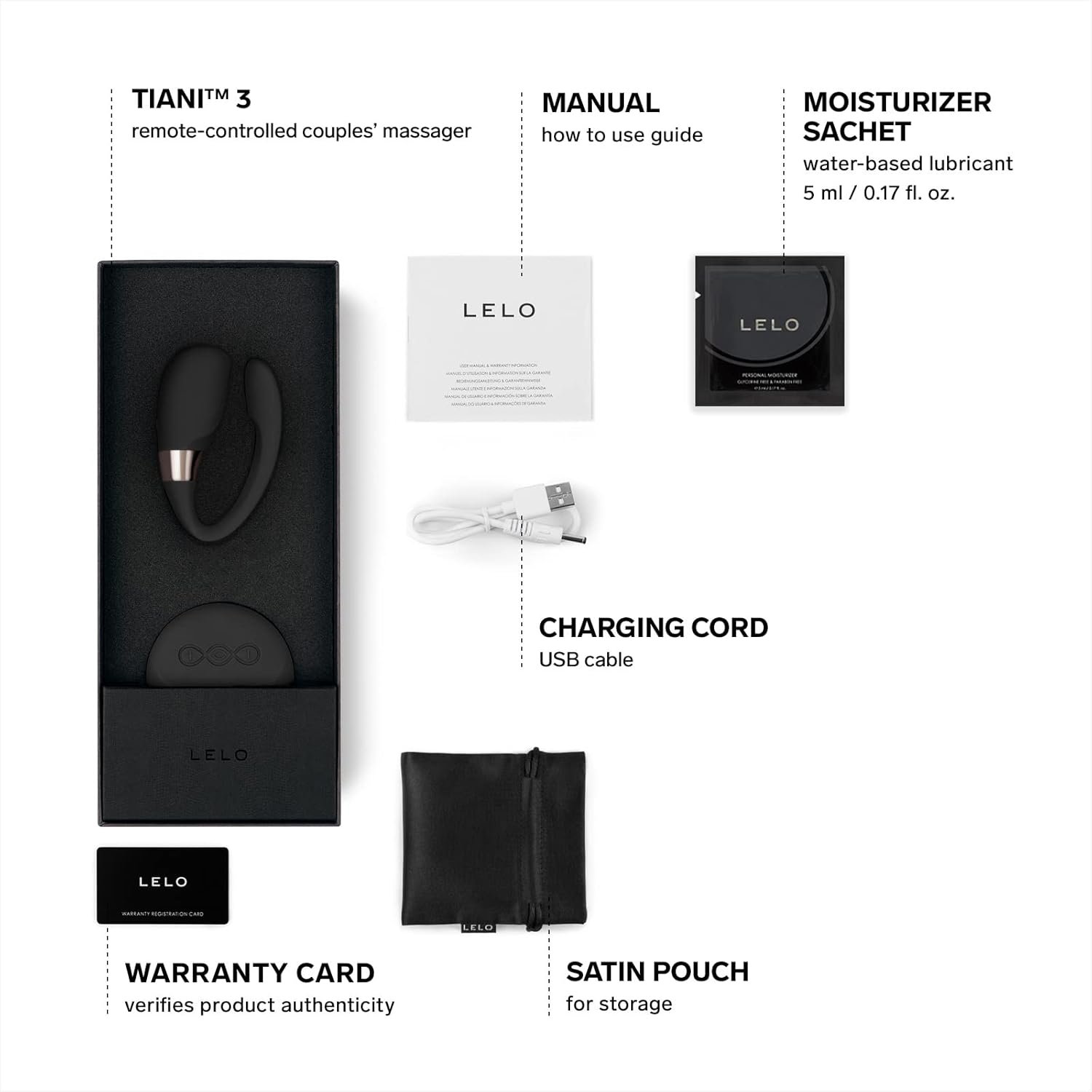 LELO TIANI 3, Couples Vibrator, Remote Controled Sex Toy for Adults, Couple Sex Toy Wireless and Hands-Free Vibrator Satisfaction Adult Sex Toys for Women and Men, Black - Image 2