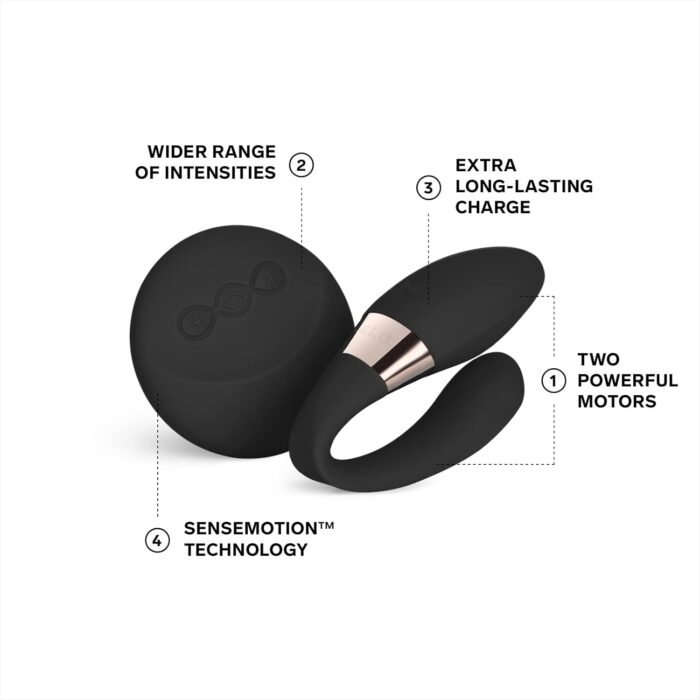LELO TIANI Duo Couples Vibrator for Men and Women with 2 Powerful Motors and 8 Vibrations Settings, Completely Waterproof Adult Sex Toys for Couples, Sex Toys for Her, Vibrator for Couples, Black - Image 3