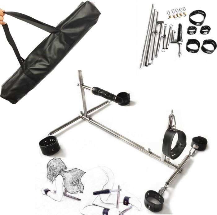 Sex Fucking Machine Heavy Duty Bondage Bar Kit BDSM Tie Toture Rack Dildo Handcuffs Ankle Cuffs Collar Tie Stand Up Restraint Furniture BDSM - Image 4