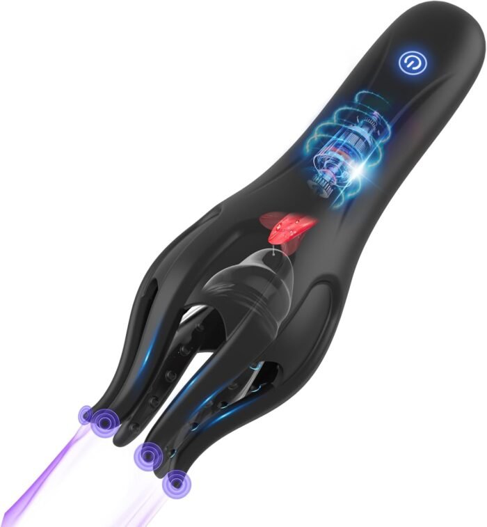 Male Masturbator Sex Toys for Men, Male Penis Vibrator for Mens with Tongue Licking, Masterbater Adult Sex Toy for Couples Him Gay Women Pleasure