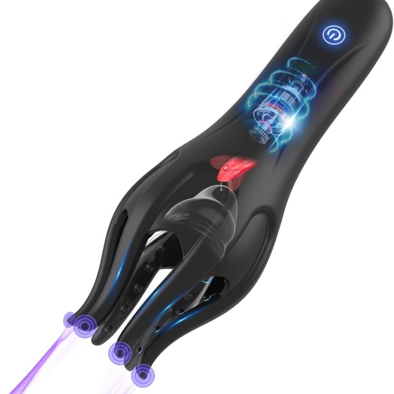 Male Masturbator Sex Toys for Men, Male Penis Vibrator for Mens with Tongue Licking, Masterbater Adult Sex Toy for Couples Him Gay Women Pleasure