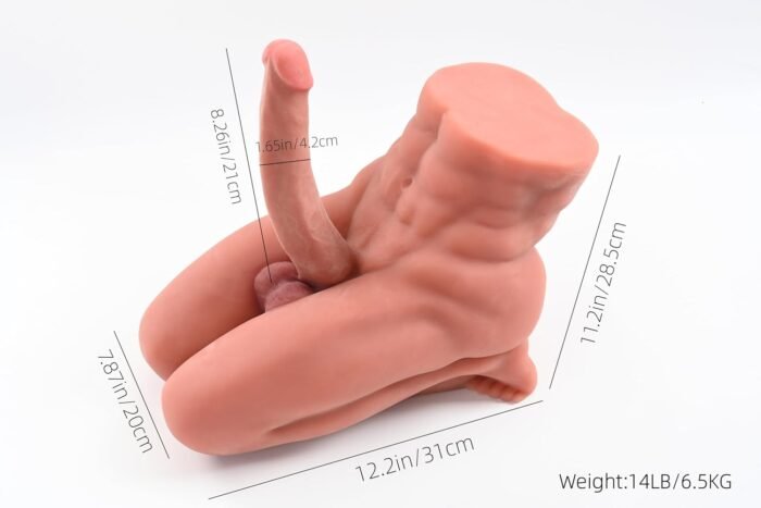 14LB Sex Love Doll with 8.26in Flexible Huge Dildo for Women, Lifelike 3D Muscular Male Torso Sex Dolls with Tight Anal for Male, Big Penis Sex Toy for Women/Man Threesome Couple Sex Fun - Image 7