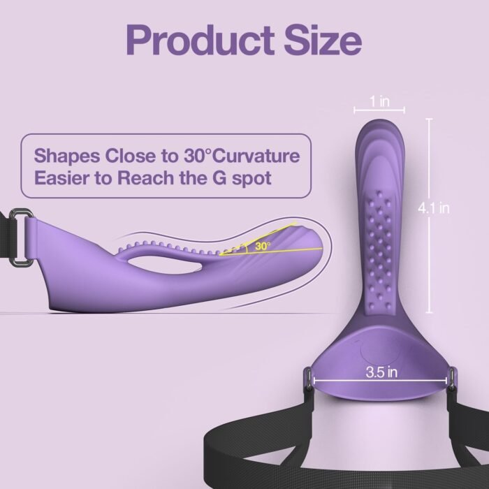 Headband Vibrator for Couple and Women, Adjustable Starp-on Dildo for G-spot Anal Stimulation, Wearable G Spot Vibrator Dildo Adult Toys with 10 Vibrating Modes, Remote Control Adult Sex Toys - Image 7