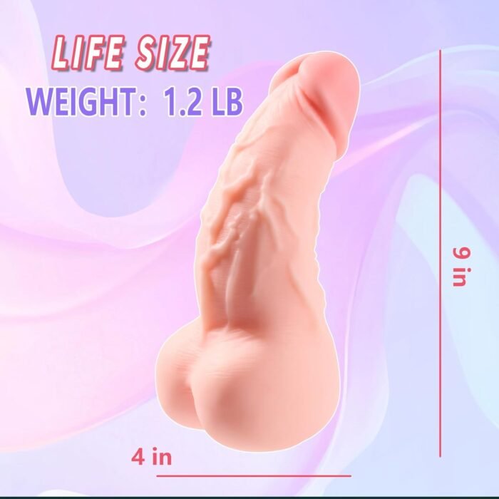 2 in 1 Dildo Gay Sex Toy Male Masturbator with Penetrable Pee-Hole and Anus, Lifelike Dildo Shape Pocket Pussy with Balls and Vein, Sex Doll for Men Gay Couple - Image 6