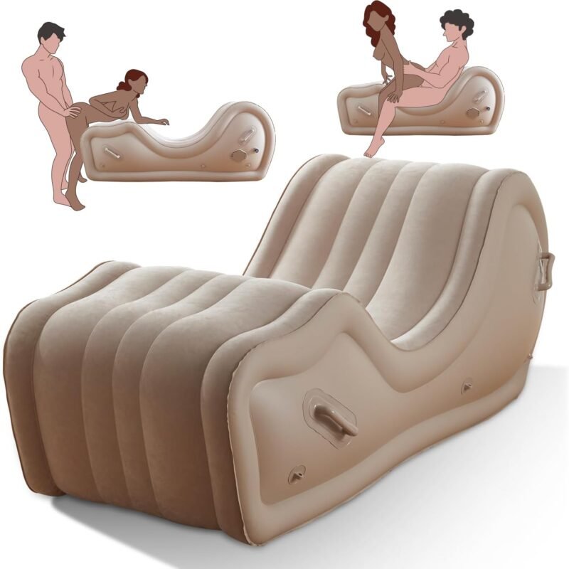 Automatic Inflatable Sex Sofa Chair BDSM Bondage Sex Furniture, Sex Bondage Chair Position Support Bed Cushion Pillow Sex Toy, Adult Sex Toys Ramp Cushion for Women Sexual Pleasure