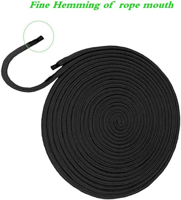 32 feet/10m BDSM Bondage Soft Cotton Rope for Sex Restraints for Couples 8mm Soft Silk Rope Solid Braided Twisted Ropes Black - Image 7