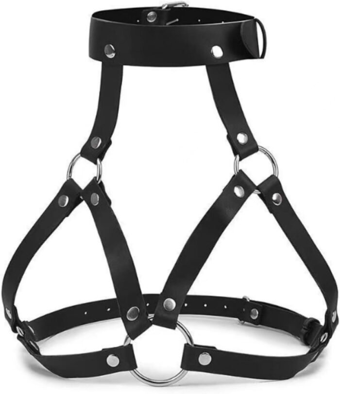 2 Piece Role Play Party Game Accessory Set - Black Leather Neck Collar - for Men's and Women's Small Games j1 - Image 6