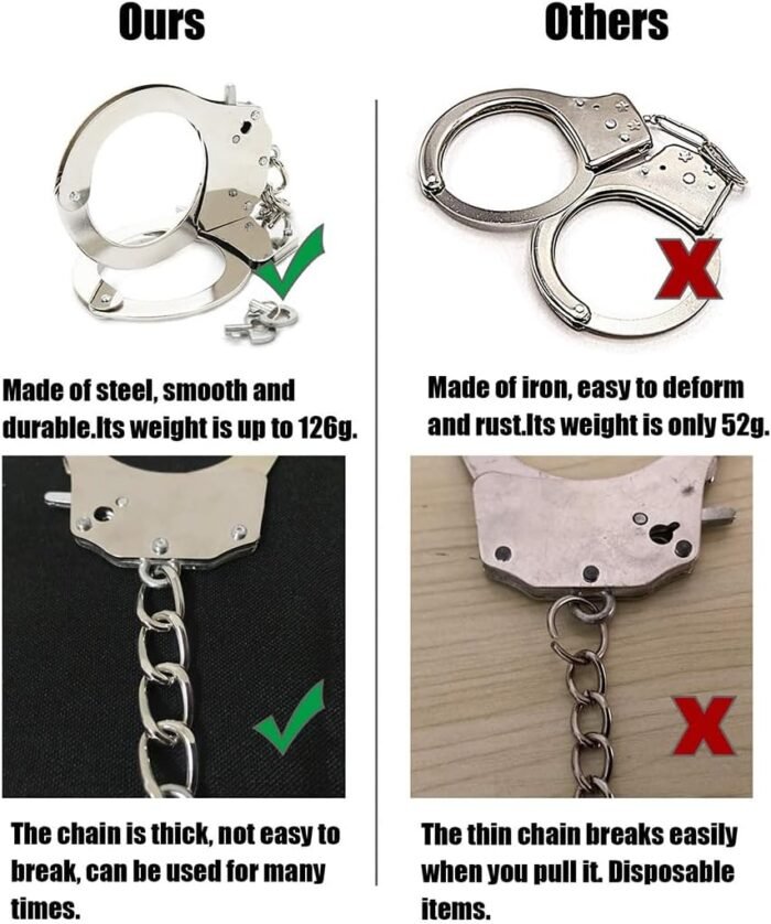 Hand Cuffs Set Couple Handcuffs Fuzzy Handcuffs Fluffy Handcuffs Plush Thickening Handcuffs - Image 3