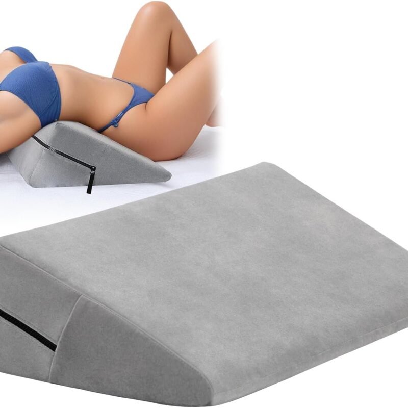 sokoro Sex Pillow Support Deeper Position Cushion Triangle for Couples Adult Toy Things Furniture for Bedroom, Foam Seat Sofa Chair Bed Wedge Intimate Sexual Wellness Games Men Women Lesbian Female