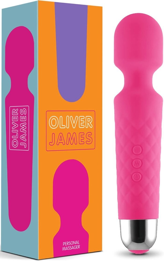 Oliver James Vibrator Wand for Women (Small) | Quiet Vibrating Dildo with 20 Patterns and 8 Speeds for Sexual Pleasure | Adult Sex Toys for Woman and Clit Stimulator Vibrators | Sexy Gifts for Her