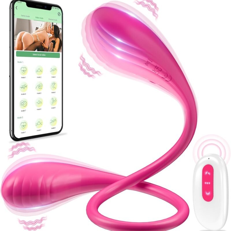 Womens Sex Toys Couple Vibrators - Clitoral G Spot Vibrator with 2*10 Modes, APP Remote Control Vibrator Sex Stimulator Anal Toys Couples Adult Sex Toys & Games for Women Men Couples, 18” Adult Toys
