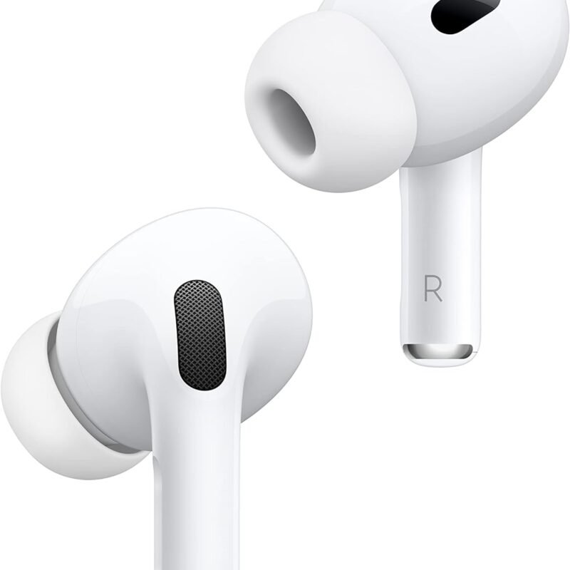 Apple AirPods Pro 2 Wireless Earbuds, Active Noise Cancellation, Hearing Aid Feature, Bluetooth Headphones, Transparency, Personalized Spatial Audio, High-Fidelity Sound, H2 Chip, USB-C Charging