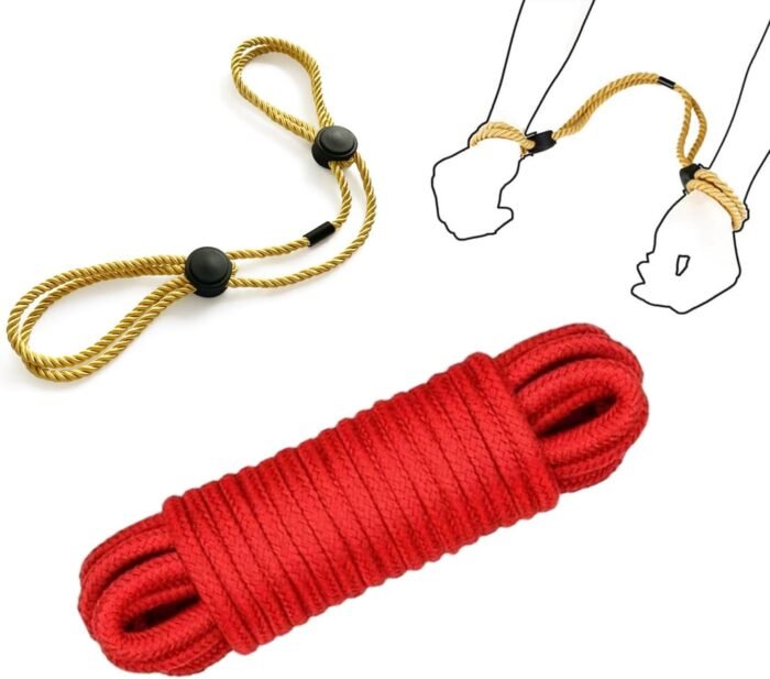 BDSM Bondage with 1Pcs Bondage Rope & 1Pcs Sex Blindfold - Image 3