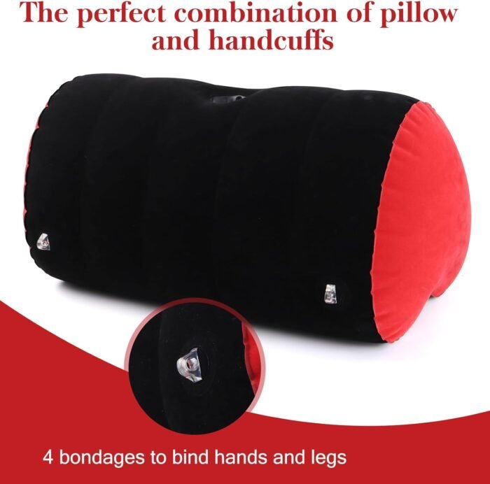 Dildo Mount Sex Position Pillow Couples Sex Toys - Bondage Kit with Adjustable Wrist & Thigh Cuffs, Sex Furniture for Bedroom - Sex Body Positioner - Sex Toys for Couple Beginner Sm Game Play - Image 4