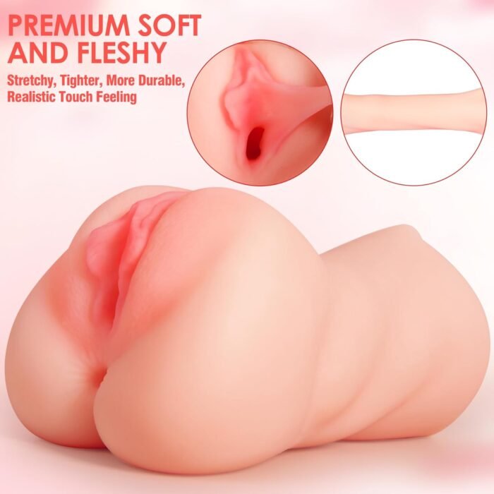 ZEMALIA 3 in 1 Male Masturbator Adult Sex Toys, 3D Textured with Sexy Mouth Realistic Vagina Tight Anus, Mens Stroker Sex Doll for Man Masturbation - Image 4