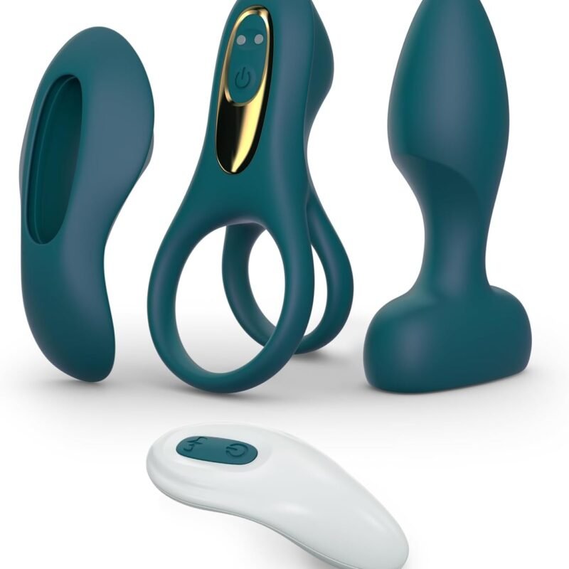 Tracy's Dog Couples Vibrator Kit - Includes Vibrating Cock Ring, Panty Vibrator & Butt Plug with Removable Rechargeable Bullet, Remote-Controlled Adult Sex Toy Set for Women & Couples Pleasure Play