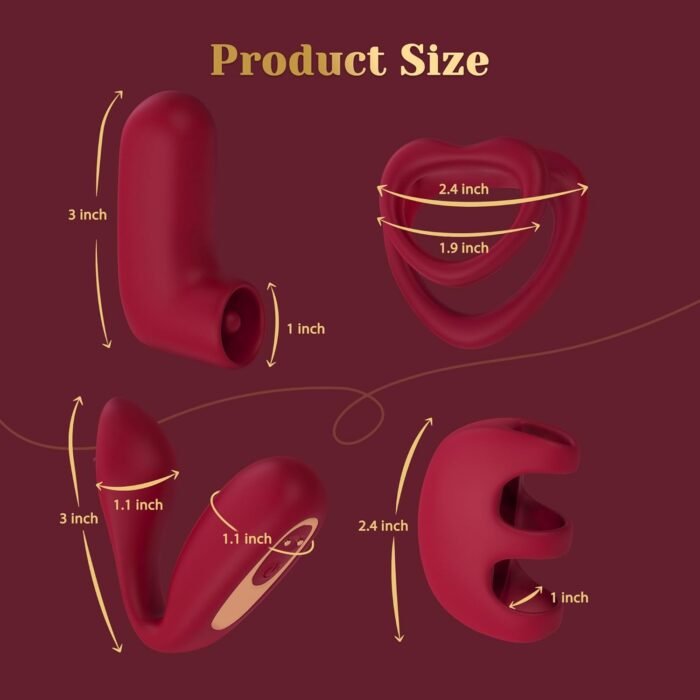 Tracy's Dog Love Vibrator Kit, Versatile Remote Adult Sex Toys Set for Women & Couples - External Stimulator, Dual Cock Ring, Couple & Finger Vibrator with Detachable Rechargeable Vibrating Bullet - Image 6