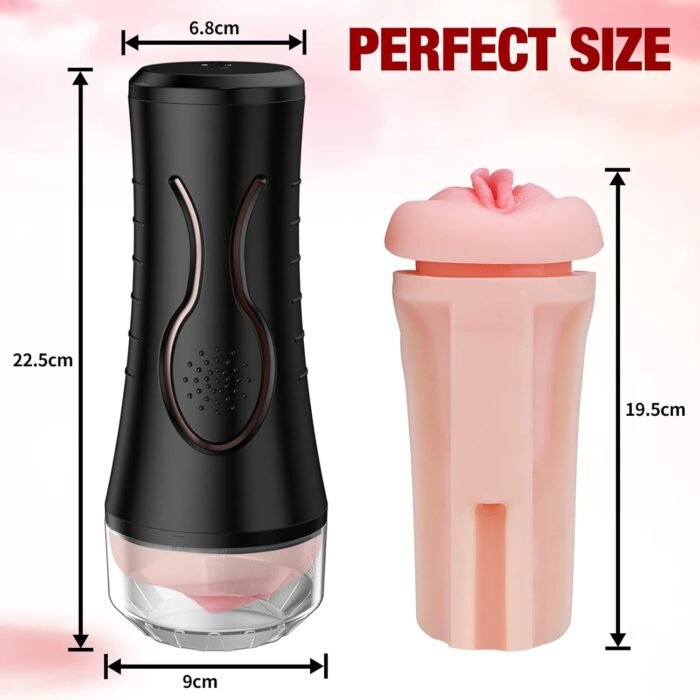 Mens Sex Toys Male Masturbator, Vibrating Masturbator Squeezable Pocket Pussy for Men with 7.5" Depth Lifelike Textured Vagina, Plump and Soft Fleshy Masturbating Stroker Toys, Adult Sex Toys for Men - Image 5