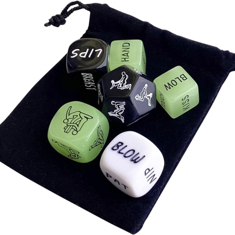 6 PCS Sex Gaming Dice for Adults Couples Sex Play Fun Kinky Games for Couples Foreplay Positions Options Sets Bedroom Toy Role Playing Dice