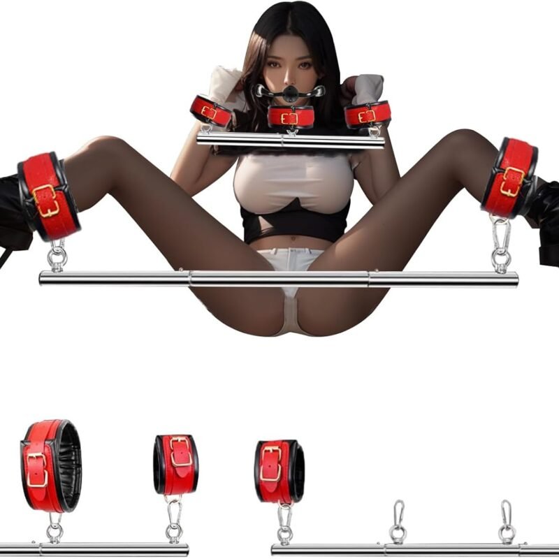 Spreader Bar Sex Toys BDSM Bondage Restraints with Leather Handcuffs Ankle Cuffs Furniture Restraints Kit Expandable Fetish Sm Games