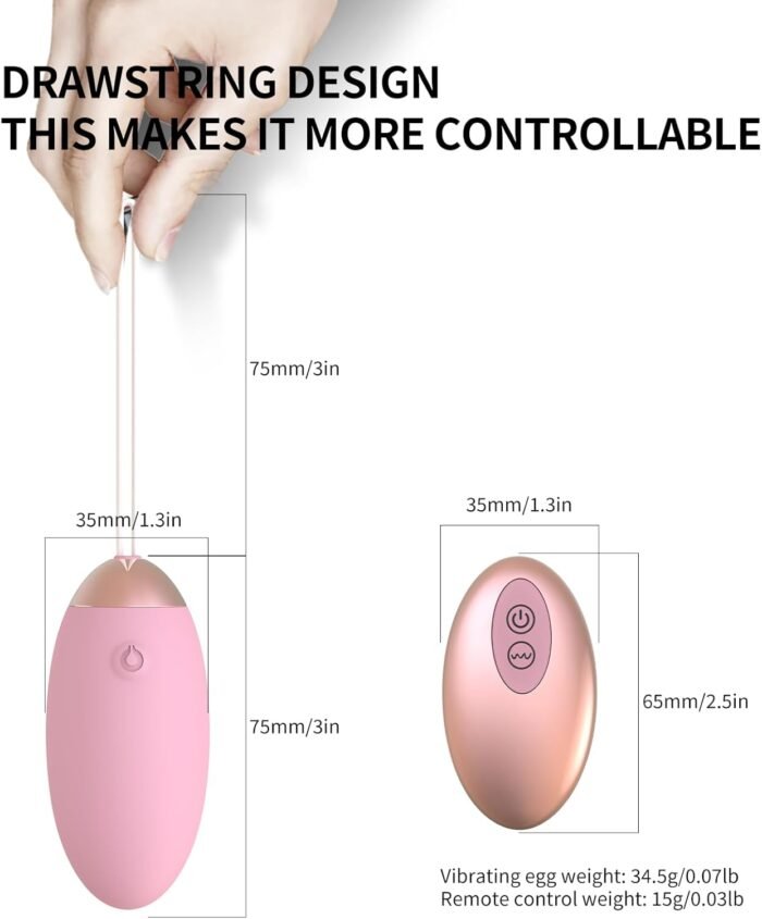 Women's Remote Control Vibrator, Wearable Wireless Remote Control Vibrator Adult Toy, Mini Egg-Shaped Vibrator Bullet, Women's Vibrating Ball, Small Pink rem - Image 7