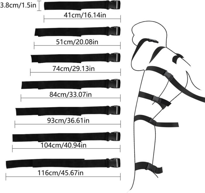 BDSM Kit Bondage Restraints Women Sex Toys,7Pcs Full Body Bondage Set Sex Rope Adult Toys with Quick Release Buckle, Sex Strap Bondage Gear & Accessories, Sex Furniture Adult Sex Toys for Men Couples - Image 3