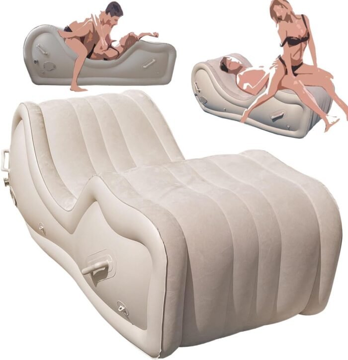Automatic Inflatable Sex Furniture Sofa for G Spot Position Aid, Sex Bondage Chair Cushion Bed, Woless Adult Sex Toy for Couple, Auxiliary Ramp Pillow for Valentine's Day Gift Couple Sexual Pleasure