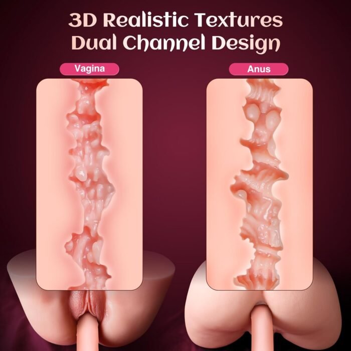 Vibrating Sex Doll Male Sex Toy for Men, BIG SHOCKED Automatic Male Masturbator Mens Sex Dolls Electric Pocket Pussy Fleshy Stroker Sex Toys & 12 Vibration Adult Toys 3D Lifelike Soft Butt Vagina Anal - Image 5