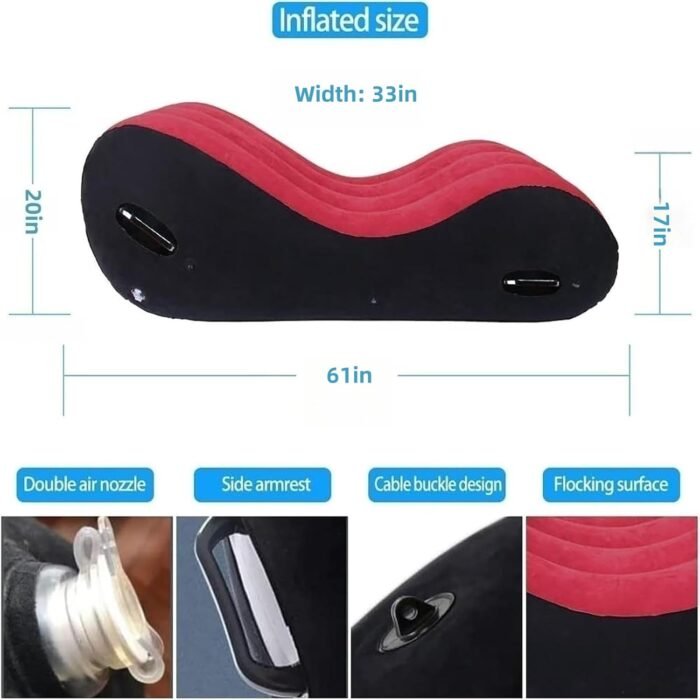 Inflatable Sex Sofa Position Pillow Sofa Bed with Electric Pump - Magic Cushion Furniture for Couples Position Support Pillow - Ship from US - Image 3