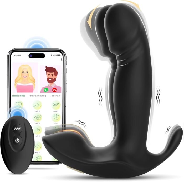 Sex Toy G Spot Vibrator Dildo -Wearable App Remote Control Panty Vibrators with 10 Quickly Wiggling & Vibrating Modes Anal Sex Toys Clitoral Nipple Stimulator for Female or Couples
