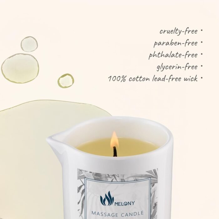 MELONY Lavender Massage Candle, 8.1oz Massage Oil & Lotion Candles for Relaxing Massage, Holiday Gift for Women & Men - Image 5