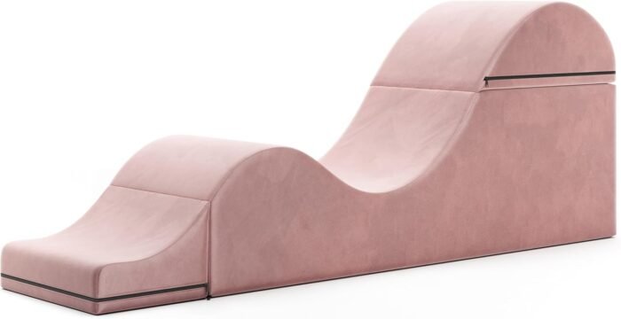 Liberator Aria Flip Chaise - Convertible Sex Chair and Bed Bench, Rose - Image 6