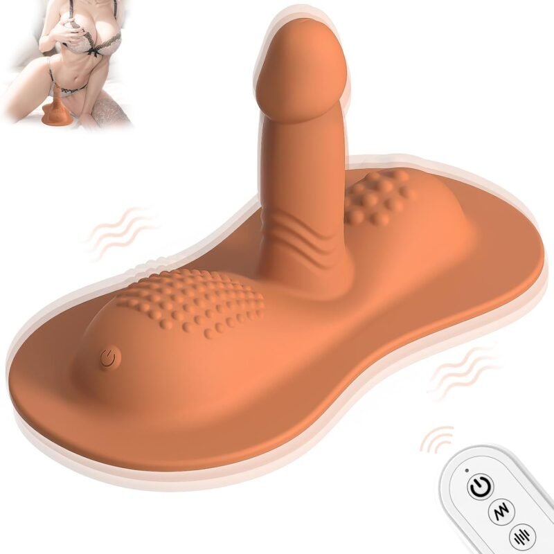 Women Sex Toys Sit and Ride Vibrators Dildo with 10 +10 Vibrating Modes, REYHKINO Remote Control Vibrator Clit Anal G Spot Double Stimulator, Monster Dildo Adult Sex Toy Games for Women Men Couples