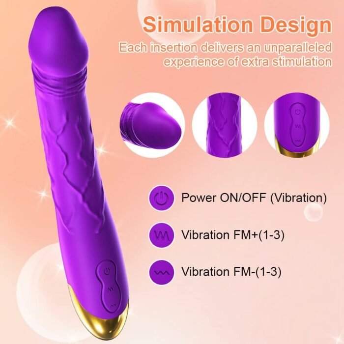 7.6 Inch Realistic Dildo Vibrator for Women，10 Powerful Vibration Modes for Clitoral and G-spot Stimulation, Waterproof Rose Adult Sex Toys for Women and Couples - Image 3
