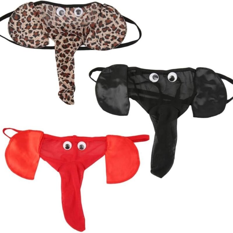 QINGD's Men Lingerie G-String T-Back Thongs Underwear Elephant Pants Briefs Bottom